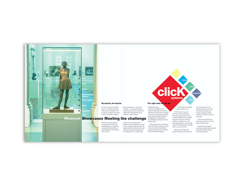 clicK Systems Museum Display Range Brochure